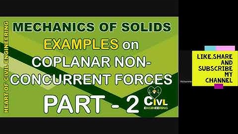 EXAMPLES ON CO-PLANAR NON-CONCURRENT FORCES (PART-2)