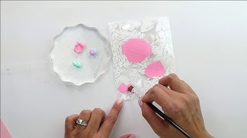 Unity Quick Tip: Embossed Acetate Background + Acyclic Paint