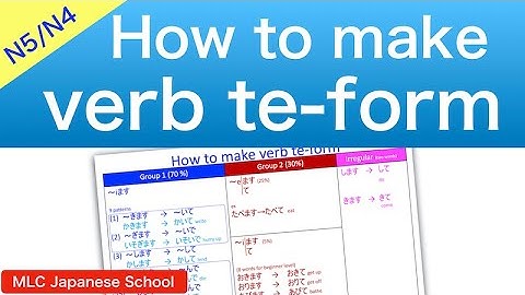 Learn how to make and use the Japanese te-form (て-form)!