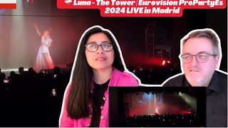 🇵🇱 Luna - The Tower | Eurovision PrePartyEs 2024 LIVE in Madrid - 🇩🇰REACTION