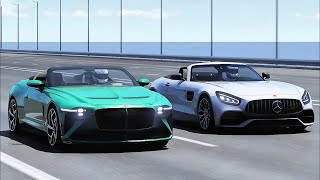 Mercedes-Benz AMG GT-S Roadster 557Hp Vs Bentley Mulliner Bacalar 659Hp | 20KM Drag Race screenshot 5