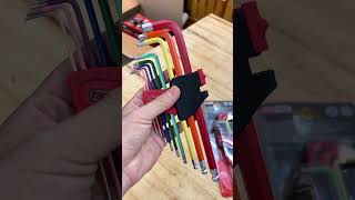 Bộ lục giác đầu bi nhiều màu sắc 1,5 - 10 mm KS Tools Germany, dạng chữ L loại siêu dài #bolucgiac