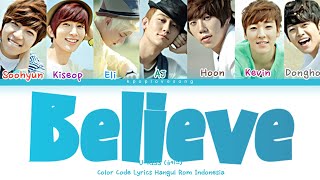 U-KISS (유키스) Believe Color Code Lyrics Hangul Rom INDO TRANS