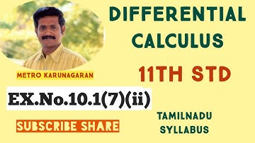 11th Std Maths Ex.10.1(7)(ii) Examine the DIFFERENTIABILITY of |cosx| in R by drawing diagrams