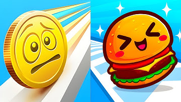 Coin Rush vs Food Run 💥⚡ Satisfying Levels Gameplay Walkthrough Android iOS MB4X