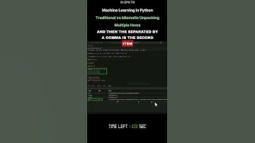 V   S1 EP8 T9   Machine Learning in Python   Traditional vs Idiomatic Unpacking   Multiple Items