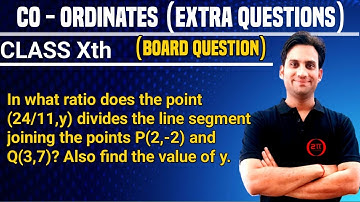 In what ratio does the point (24/11, y) divides the line segment joining the points P(2,-2) and Q(