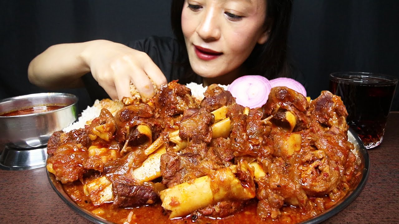 Spicy Mutton Curry and extra Gravy with Basmati Rice 