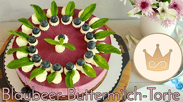 🫐🍰 MÄRCHENHAFTE BLAUBEER-BUTTERMILCH-TORTE MIT oder OHNE BACKEN | REZEPT von SUGARPRINCESS 🫐🍰