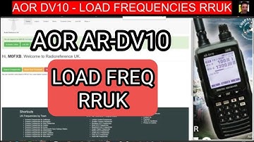 AOR DV-10 LOAD FREQUENCIES USING RRUK