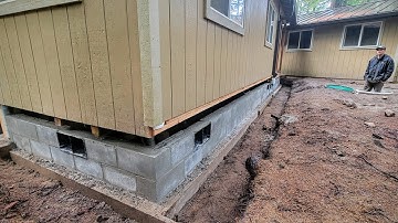 Concrete Block Wall Build & Septic Risers at My Cabin
