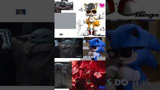 Sonic Knuckles Tails, And Baby Yoda. .