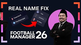 Cara Agar Nama Klub Sesuai dengan Dunia Nyata di FM 26