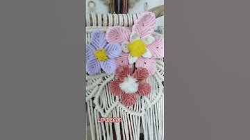 Macrame Flowers Wall Hanging 🌼🌸🌺 #shorts
