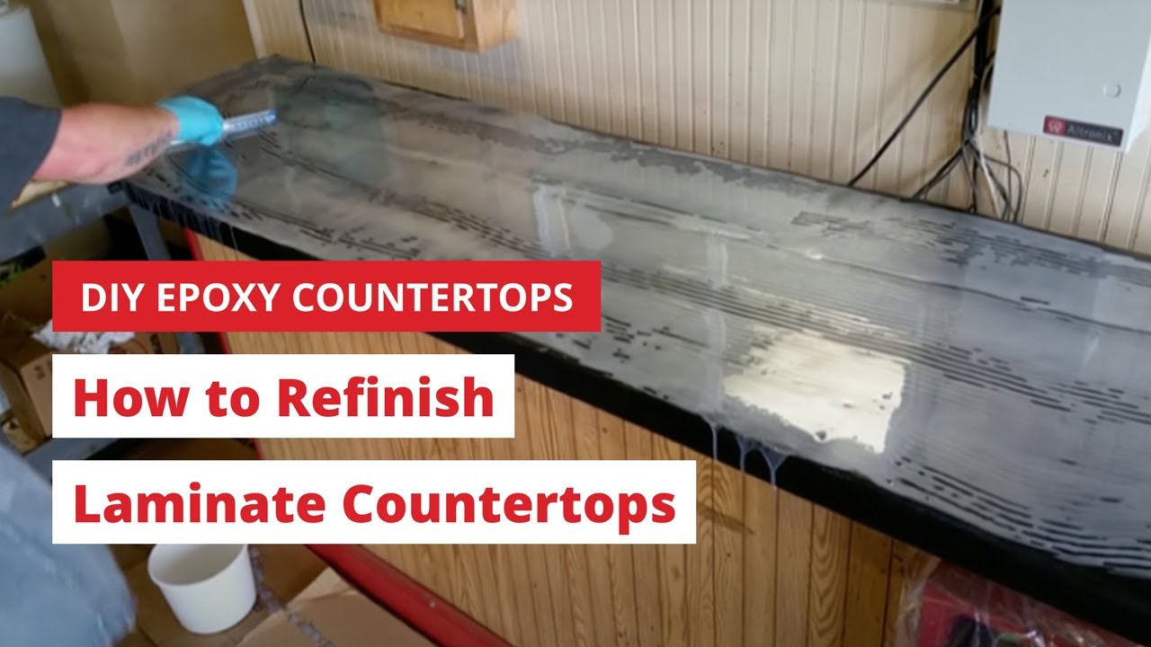 Sealing A Countertop Overlay With A Metallic Epoxy Countertop