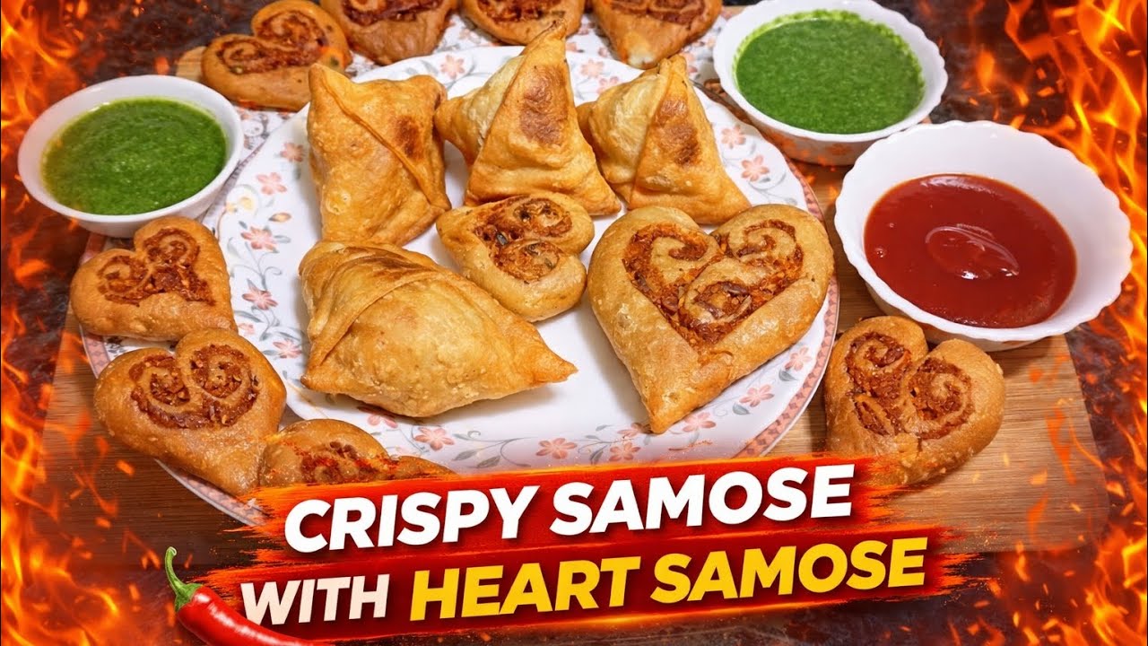 Crispy Samose with Heart Samose ❤️ | Unique & Easy Snack Recipe 🔥@kantaskitchen1974 