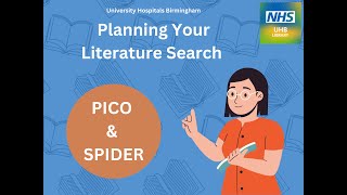 Planning Your Literature Search (PICO/SPIDER)