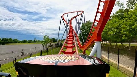 Thunder Striker GIANT Hyper Roller Coaster 4K POV! | Carowinds South Carolina [No Copyright]