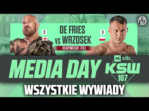 🎤 XTB KSW 107: MEDIA DAY | DE FRIES vs WRZOSEK | PRZYBYSZ vs POLISHCHUK [WYWIADY NA ŻYWO]