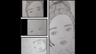 Sketching girl with bun /drawing with Afam