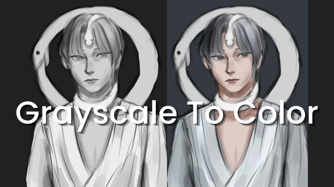 1 Hour Full Painting Process + ASMR (Grayscale to Color Guide) - YouTube
