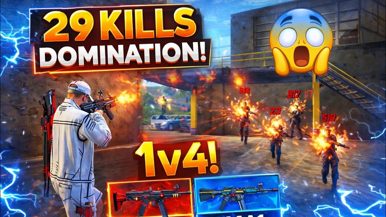 29 Kills Domination 😱 | MP5 + M4A1 Crazy 1v4 Clutch 🔥