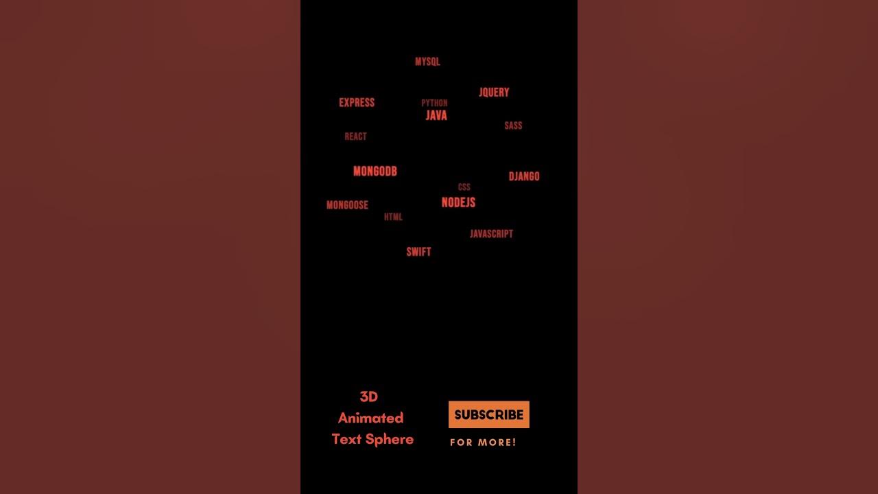 3D Rotating Text Sphere Using HTML, CSS, JS and TagCloud.js | CodeXpool ...