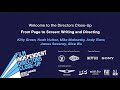 Directors Close-Up | Day Six - recap | Writing and Directing