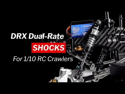 INJORA 80–120mm Dual-rate Spring Oil Shocks for 1/10 RC Crawler