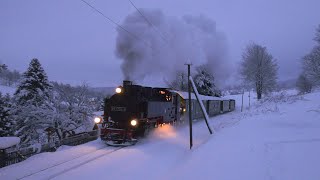 Dampfloks und viel Schnee zur blauen Stunde - Die Fichtelbergbahn by SuperJanH1 1,555 views 2 months ago 9 minutes, 41 seconds