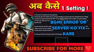 How To Solve Bgmi Server Or Error Like This | Bgmi Server Issue Solve In Video | #bgmi
