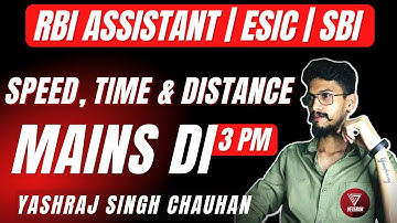 SNELHEID TIJD AFSTAND DI | Net-DI | RBI ASSISTENT NET 2022 | YASHRAJ meneer