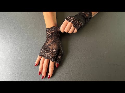 Elegant 🖤Black Lace Fingerless Gloves - Timeless Accessory