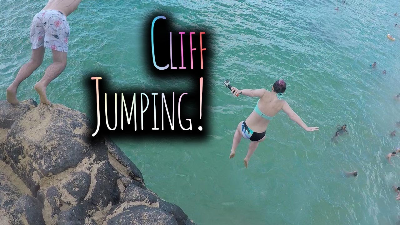 Waimea Bay Jump Rock Cliff Jumping! Hawaii Sibling Vacation Pt 5