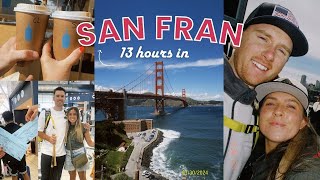 San Fran VLOG || 13 hour layover || Jet Lag, Traveling + Touring