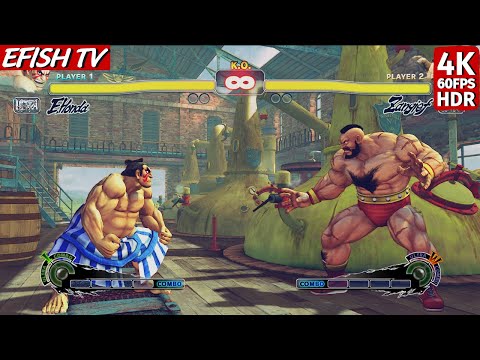E. Honda vs Zangief (Hardest AI) - Ultra Street Fighter IV