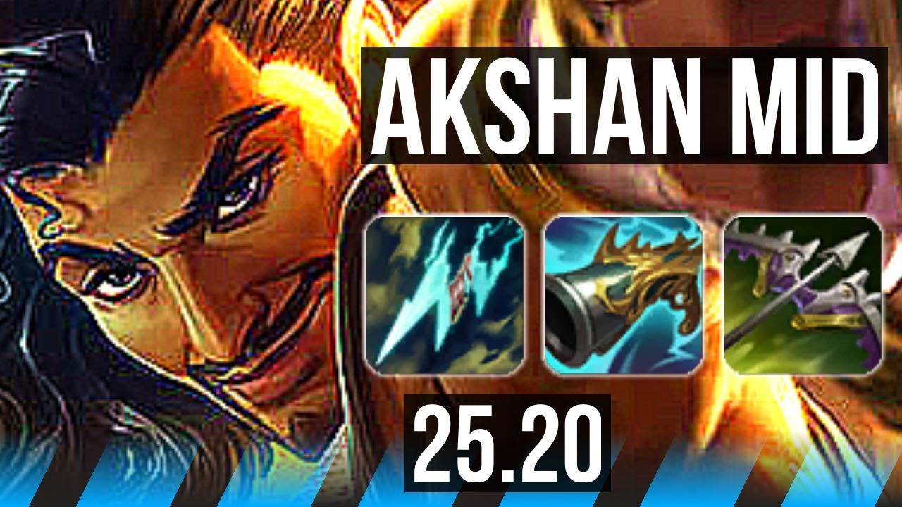 AKSHAN vs YONE (MID) | Legendary, Rank 9 Akshan, 14/4/6 | KR Grandmaster | 25.20