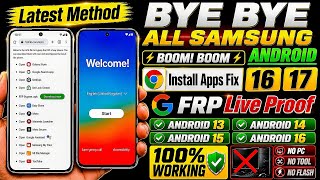 🔥 Live Proof! All Samsung FRP Bypass Android 16/17 | Chrome & App Fix | No PC (2026) screenshot 1