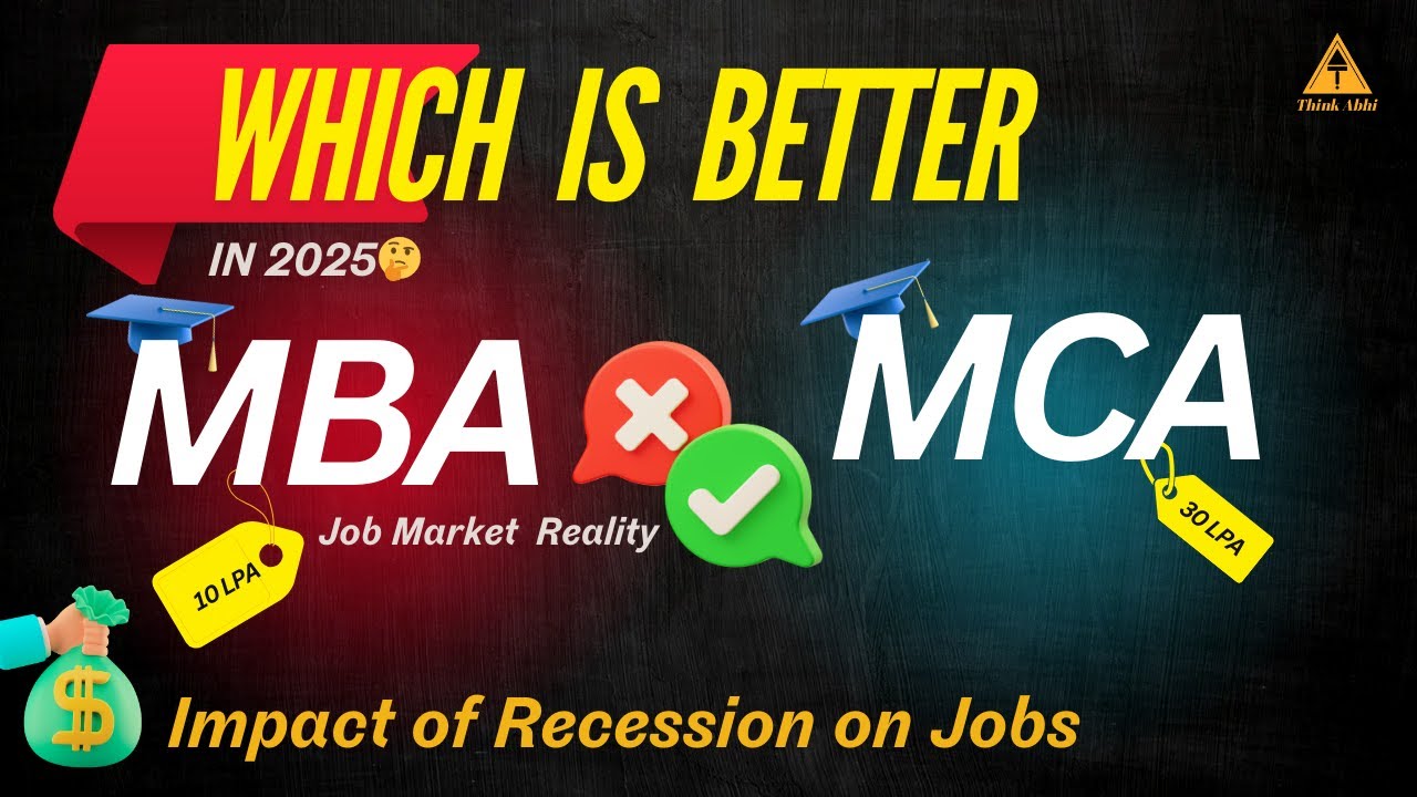 MBA vs MCA 🔥: Which is Better in 2025 ? 🤔 Job Reality 😱 in 2025 # ...