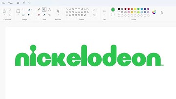 How to draw a green Nickelodeon logo using MS Paint | How to draw on your computer