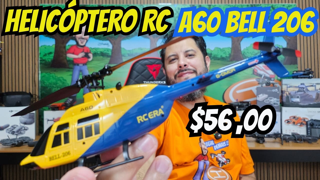 Helicóptero bell 206 A60 da RC ERA, como ligar pela primeira vez primeiros passos quem é iniciante