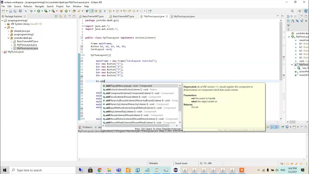 Card Layout in Java Graphical User Interface (GUI) - YouTube
