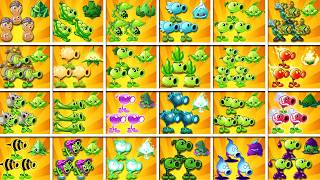 All Pea*3 & Mint Plants Vs All Zombies - Who Will WIn? - Pvz 2 Plant vs Plant