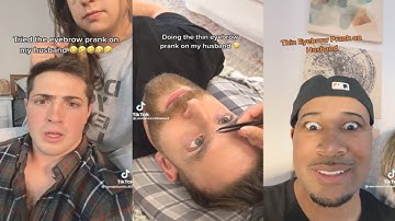 Eyebrow prank on my husband