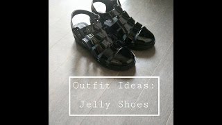 Outfit Ideas Jelly Shoes