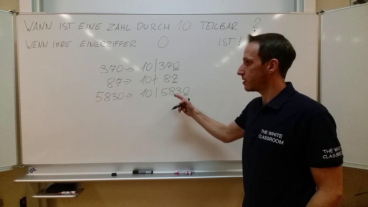 TEILBARKEITSREGEL - WANN ist eine ZAHL durch 10 TEILBAR? - YouTube