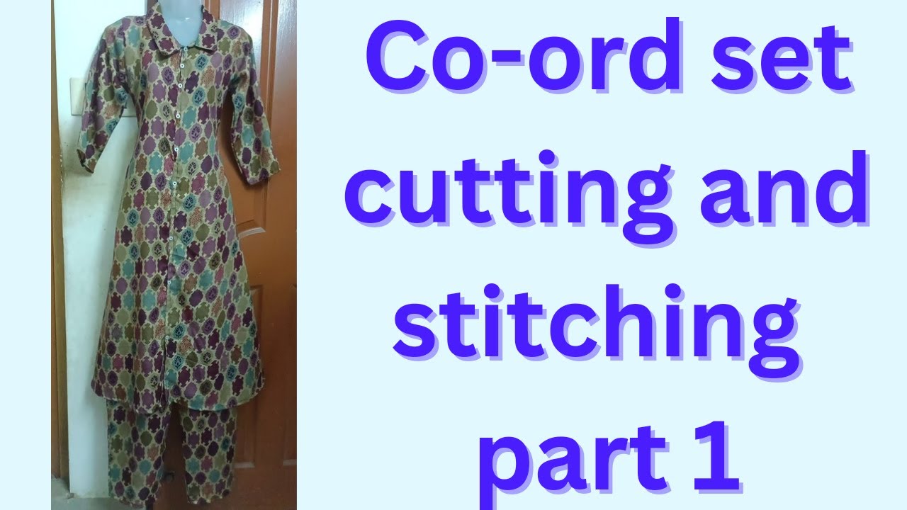 Co-ord set cutting and stitching|co-ord set design|co-ord set|collar Kurtis 