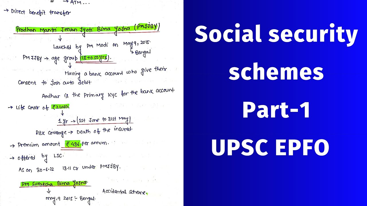 Social security schemes EPFO | UPSC EPFO | Part 1 | @iaspcssimplified ...