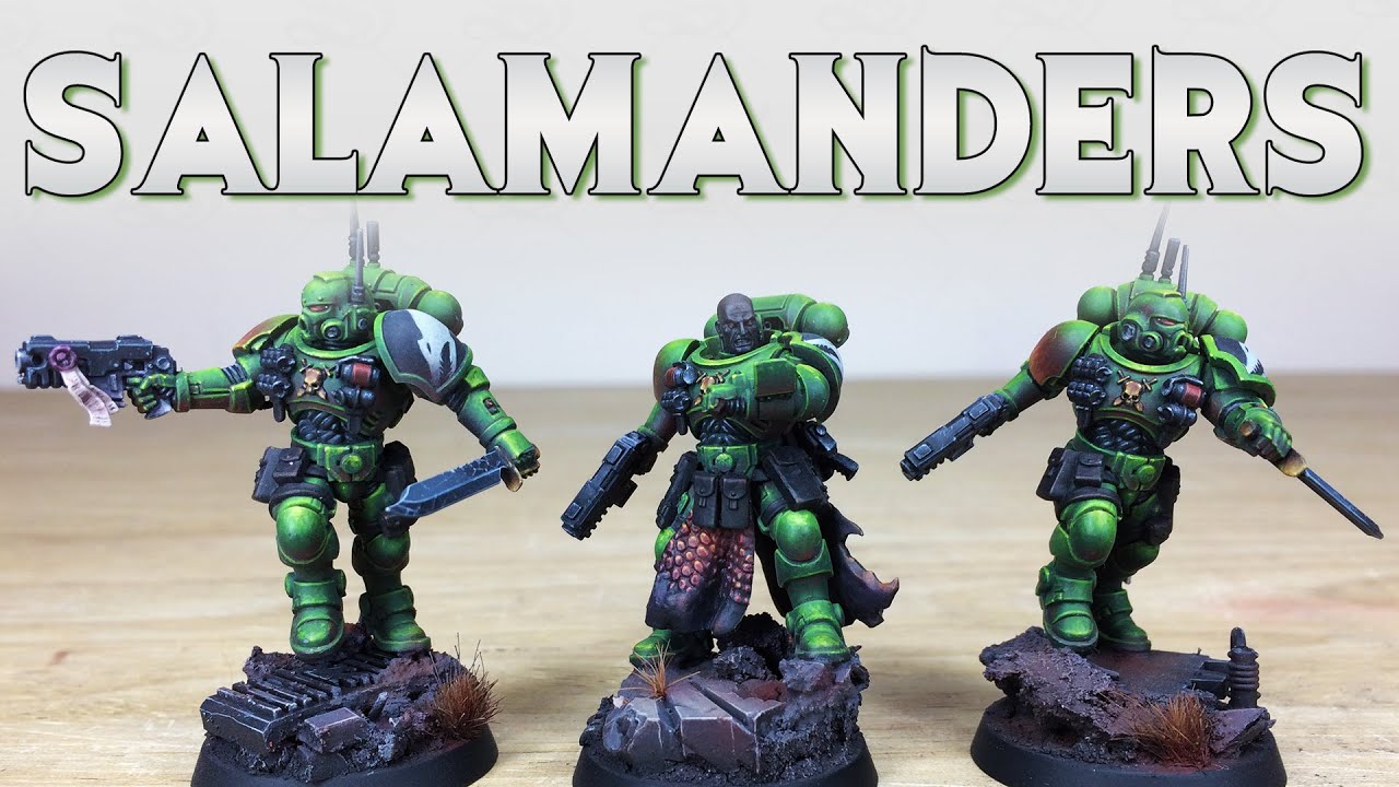 PAINTING SHOWCASE Warhammer 40k Salamanders Space Marines 