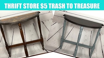 DIY Thrift Store End Table Trash to treasure with Drea